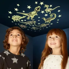 Zvijezde i dinosauri flourescentne naljepnice slika 2