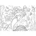 Ariel mala sirena 2 u 1, puzzle od 48 dijelova i bojanka 35x25 cm - Lisciani
