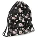 Ars Una: Flowery Black cvjetna torba za tinejdžere, sportska torba 37,5x46cm