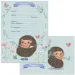 Ars Una: Fresh Flowers, set pozivnica s motivom ježa, 10 kom, s kuvertama