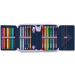 Ars Una: Navy Bloom cvjetna preklopna pernica s priborom 12,8x19,3x3,6 cm