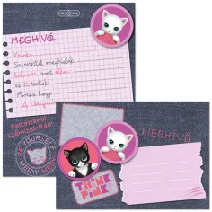 Ars Una: Think pink set od 10 pozivnica s mačkama i kuvertama