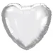 Balon od folije u obliku srca – srebrni, 46 cm