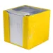 Blok za bilješke u žutom držaču, 750 listova, 9x9x9 cm