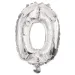 Brojni folija baloni srebrne boje – broj 0, 86 cm