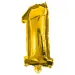 Brojni folija baloni zlatne boje – broj 1, 32 cm