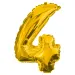 Brojni folija baloni zlatne boje – broj 4, 32 cm