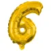 Brojni folija baloni zlatne boje – broj 6, 86 cm