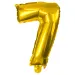 Brojni folija baloni zlatne boje – broj 7, 32 cm