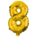 Brojni folija baloni zlatne boje – broj 8, 86 cm