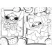 Disney Stitch 2 u 1 maxi 4x48-dijelni puzzle i bojanka 35x25 cm - Lisciani