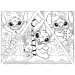 Disney Stitch 2 u 1 maxi 4x48-dijelni puzzle i bojanka 35x25 cm - Lisciani