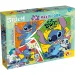 Disney Stitch 2 u 1 maxi slagalica od 24 dijela i bojanka 70x50 cm - Lisciani