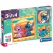 Disney+Stitch i Angel 3x48 komada Supercolor puzzle - Clementoni