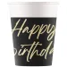 Elegantne rođendanske papirnate čaše s natpisom "Sretan rođendan", set od 8 komada, 200 ml
