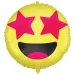 Emoji folija balon – Nasmejano lice sa zvjezdanim očima 46cm