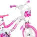 Flappy 12” dječji bicikl s košarom i sjedalicom za lutku u ružičasto-bijeloj boji - Dino Bikes bicikl