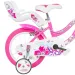 Flappy 14” dječji bicikl s košarom i sjedalicom za lutku, u ružičasto-bijeloj boji – Dino Bikes bicikl