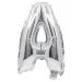 Folija balon u obliku slova srebrne boje – slovo A 32 cm