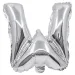 Folija balon u obliku slova u srebrnoj boji – slovo W 32 cm