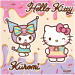 Hello Kitty i Kuromi set papirnatih salveta - dvoslojni, 33 x 33 cm, 20 kom