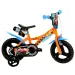 Hot Wheels 12” dječji bicikl s držačem za bocu i pomoćnim kotačima u narančasto-crnoj boji – Dino Bikes bicikl