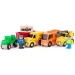 Komplet od 8 radnih strojeva s figuricom - Woodyland