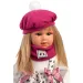 Llorens: 40 cm Carla lutka s ružičastom kapom i modernom torbicom