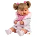 Llorens: Alexandra, 42 cm-ova plačuća beba s dudom i ružičastim šalom s resicama