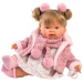 Llorens: Alexandra, plačuća lutka visoka 42 cm s dudom u ružičastom kaputu
