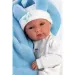 Llorens: Bimba lutka od 35 cm s plavim zečjim spavaćim vrećama