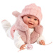 Llorens: Chloe, 38 cm plačuća lutka u ružičastom prsluku