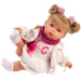 Llorens: Júlia, 42 cm plačuća lutka s dudom u suknji s mašnom.