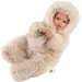 Llorens: Leo, 45 cm-ova plačljiva beba s dudom u krem baršunastom bundici