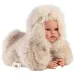 Llorens: Leo, 45 cm-ova plačljiva beba s dudom u krem baršunastom bundici
