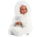 Llorens: Luka, 45 cm duga beba s osmijehom i dudom u bijelom baršunastom kaputu