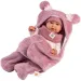 Llorens: Mimi, 42 cm-ova plačljiva beba s ružičastom vrećom za spavanje s ušima medvjedića