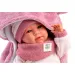 Llorens: Mimi, 42 cm-ova plačljiva beba s ružičastom vrećom za spavanje s ušima medvjedića