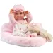 Llorens: Nica 40 cm novorođenačka lutka s medvjedićem i ružičastim kombinezonom