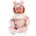 Llorens: Tala Sonrisas 44cm novorođenčad s glasom u ružičastom kombinezonu