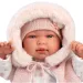Llorens: Tina, novorođenče od 44 cm u ružičastom prsluku s kapuljačom