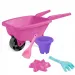 Mala pješčana kolica ružičaste boje s dodacima - Wader