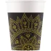 Mandala crno-zlatne papirnate čaše set od 8 komada 200ml