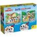 Mickey Mouse 2 u 1 2x12 maxi puzzle i bojanka - Lisciani