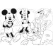 Mickey Mouse 2 u 1, puzzle od 24 dijela i bojanka 35x25 cm - Lisciani