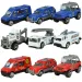 Model automobila: Javna 16-dijelna seta vozila za spašavanje, vatrogasna, vojna i radna vozila
