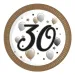 Papirnati tanjuri s natpisom "30" set od 8 komada 23 cm