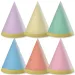 Pastelne mini party kape, set od 6 komada