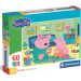 Peppa Pig obiteljska zabava 60-dijelni Supercolor puzzle - Clementoni