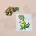 PlayBox: Kreativni set s peglicama za peglanje, 5 mm MIDI perlice s motivom dinosaura